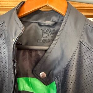 BV Clothes Black Leather Jacket - Men’s